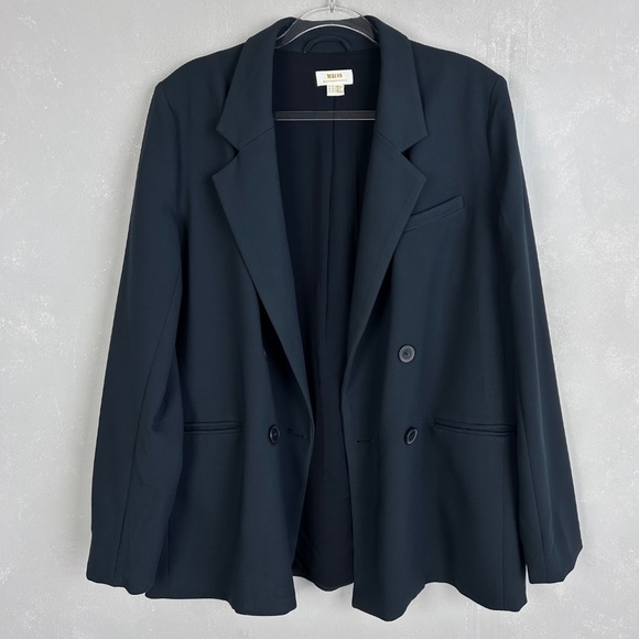 Anthropologie Maeve size 10 double breasted blazer navy lined oversized - Picture 9 of 13